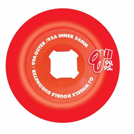 OJ Double Duro Skateboard Wheels Double Duro 99a/95a Red 56mm