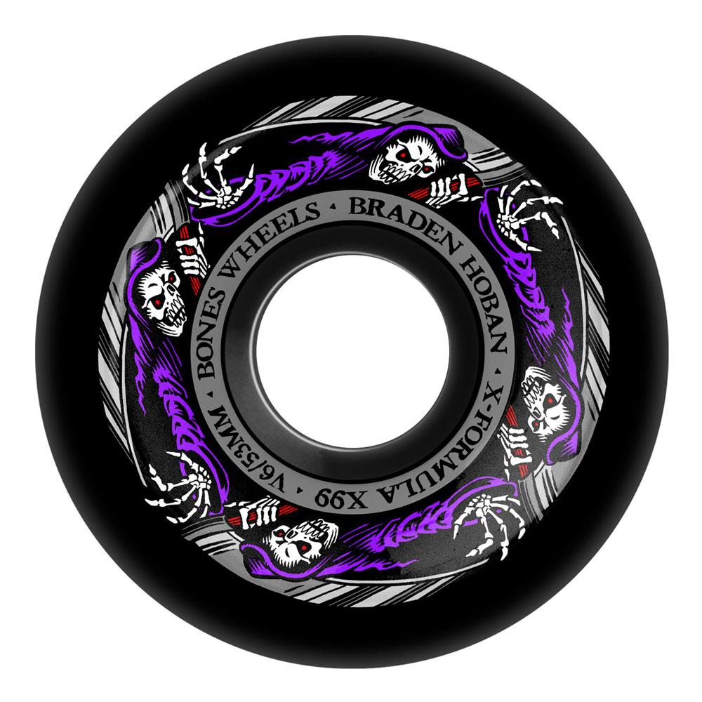 BONES Skateboard Wheels X-Formula Braden Hoban 'Reaper' V6 Wide-Cut 54mm 99A