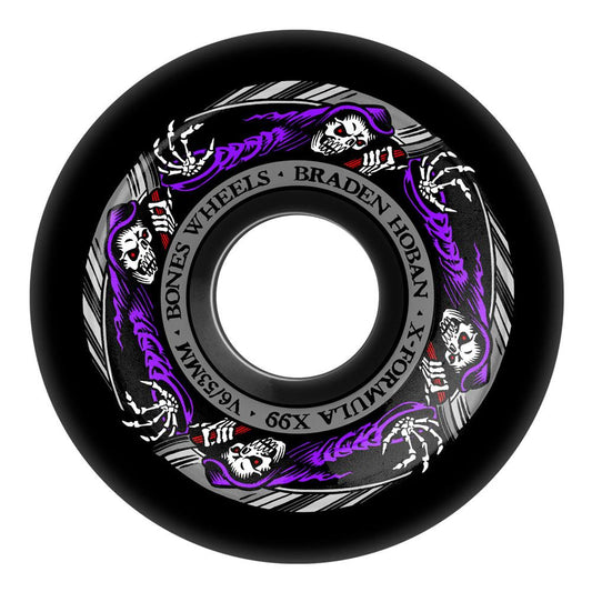 BONES Skateboard Wheels X-Formula Braden Hoban 'Reaper' V6 Wide-Cut 54mm 99A