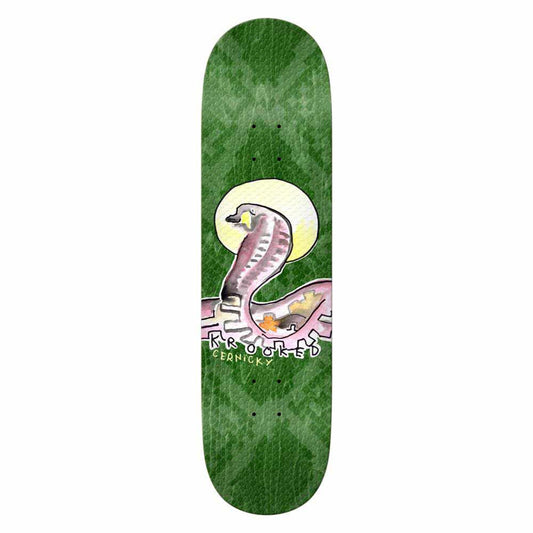 Krooked Skateboard Deck Cernicky Snakeboard Green 8.62"
