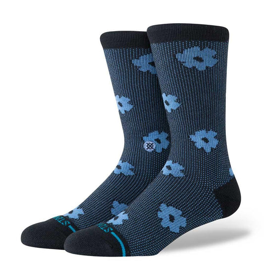 Stance Socks Digital Daisy Crew Black Large UK7 to UK11