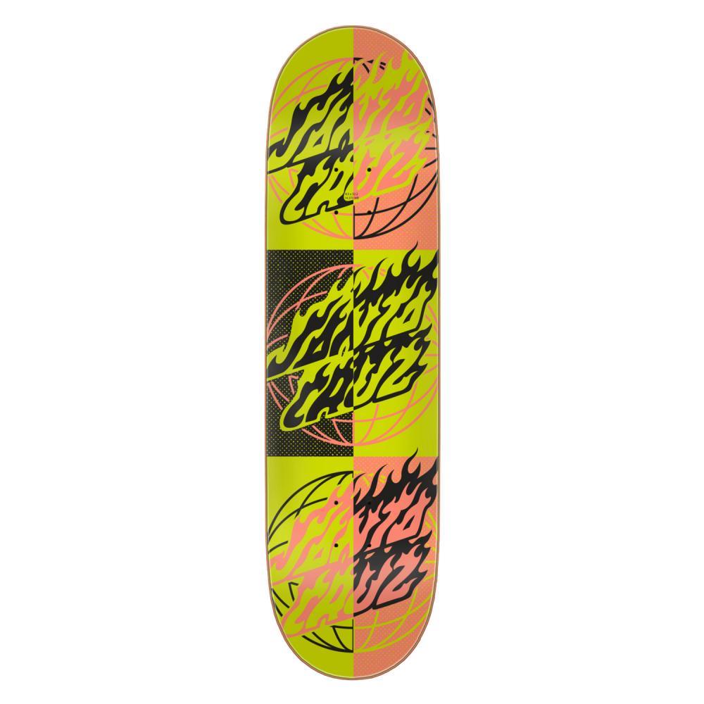 Santa Cruz Skateboard Deck Global Flame Dots 7 ply Birch Multi 8.5"