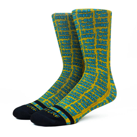 Black Sheep 0161 Expletive X Venture Socks Blue Yellow