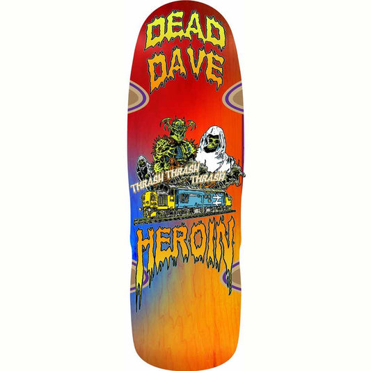 Heroin Skateboards Dead Dave Ghost Train Skateboard Deck 10"