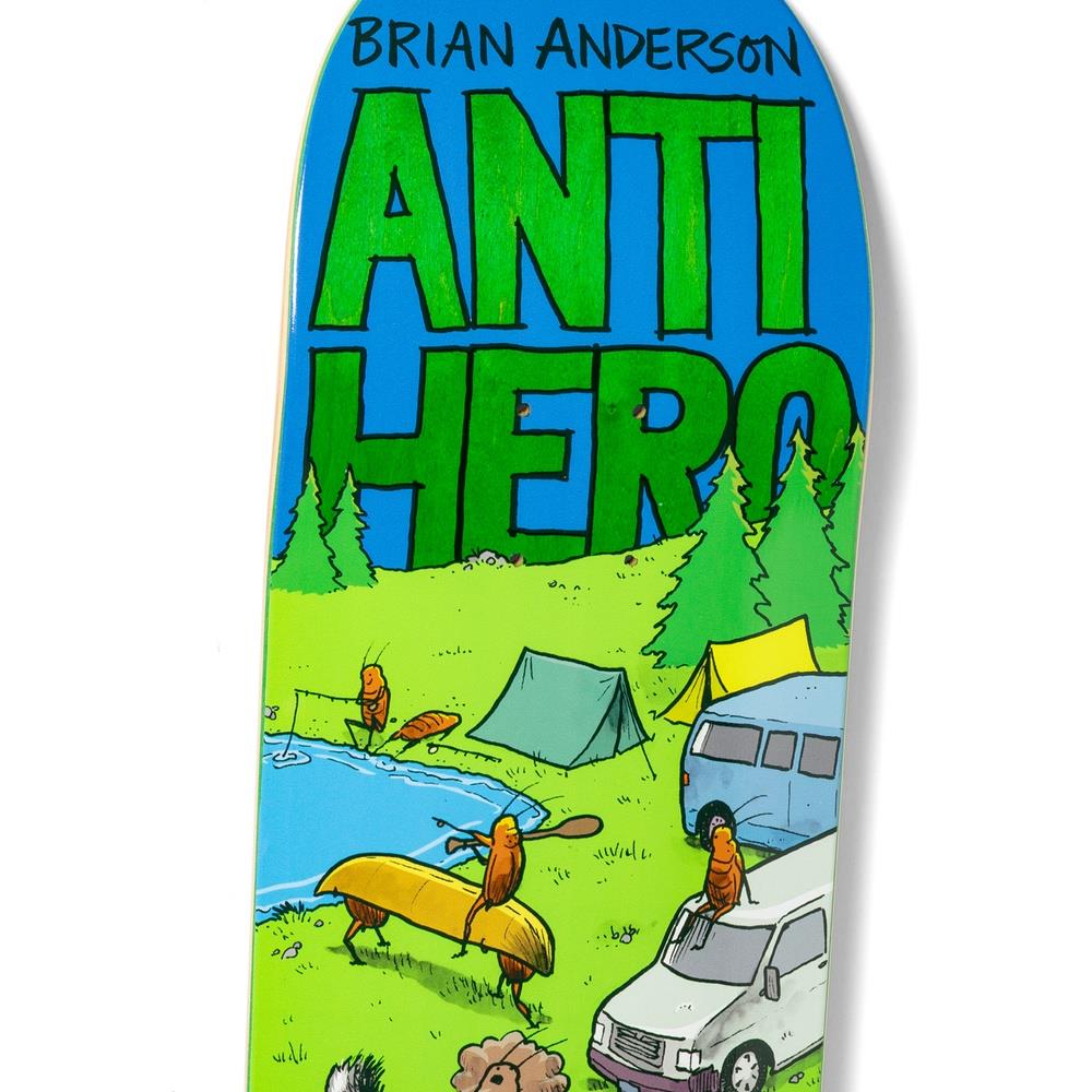 Anti Hero B.A. Roached Out 2 Skateboard Deck Green 8.5"
