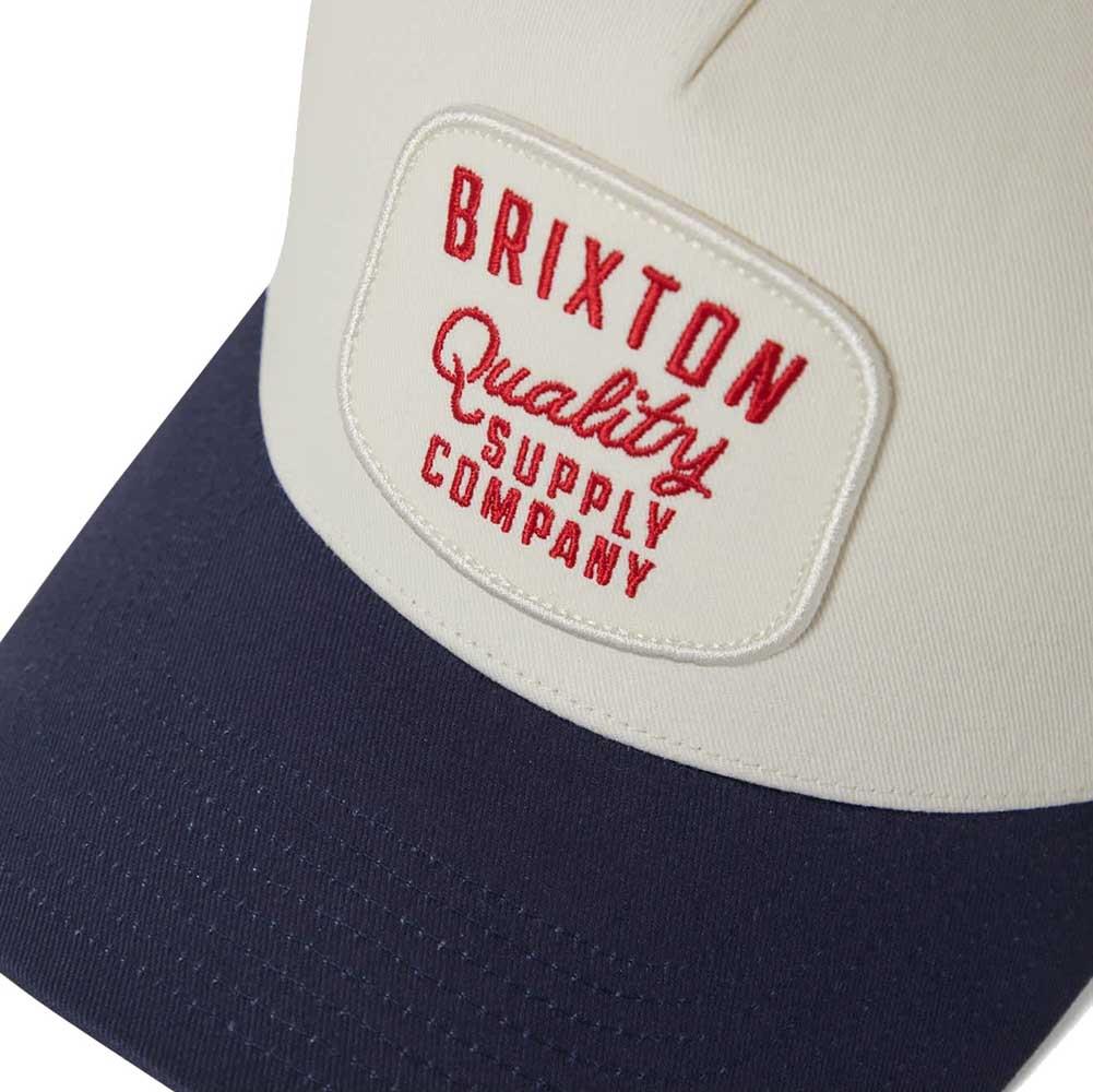 Brixton Hubal Netplus Trucker Cap Off White Midnight Blue