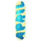 April Skateboards Halftone Blue Yellow Skateboard Deck 8.125"