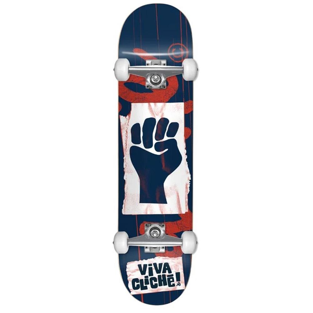 Cliché Viva Factory Complete Skateboard Blue Red 8.25''