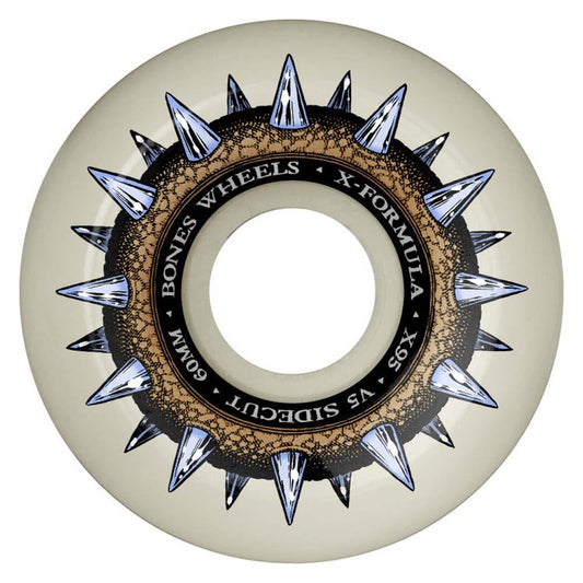 BONES X-Formula Street Cleats V5 Sidecut Skateboard Wheels 60mm 95A