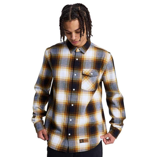 DC Shoe Co Marshal Flannel Shirt Storm Toffee
