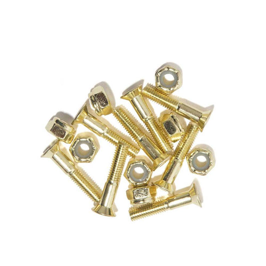 G-Tool 8 Pack of 1" Allen Skateboard Bolts Gold