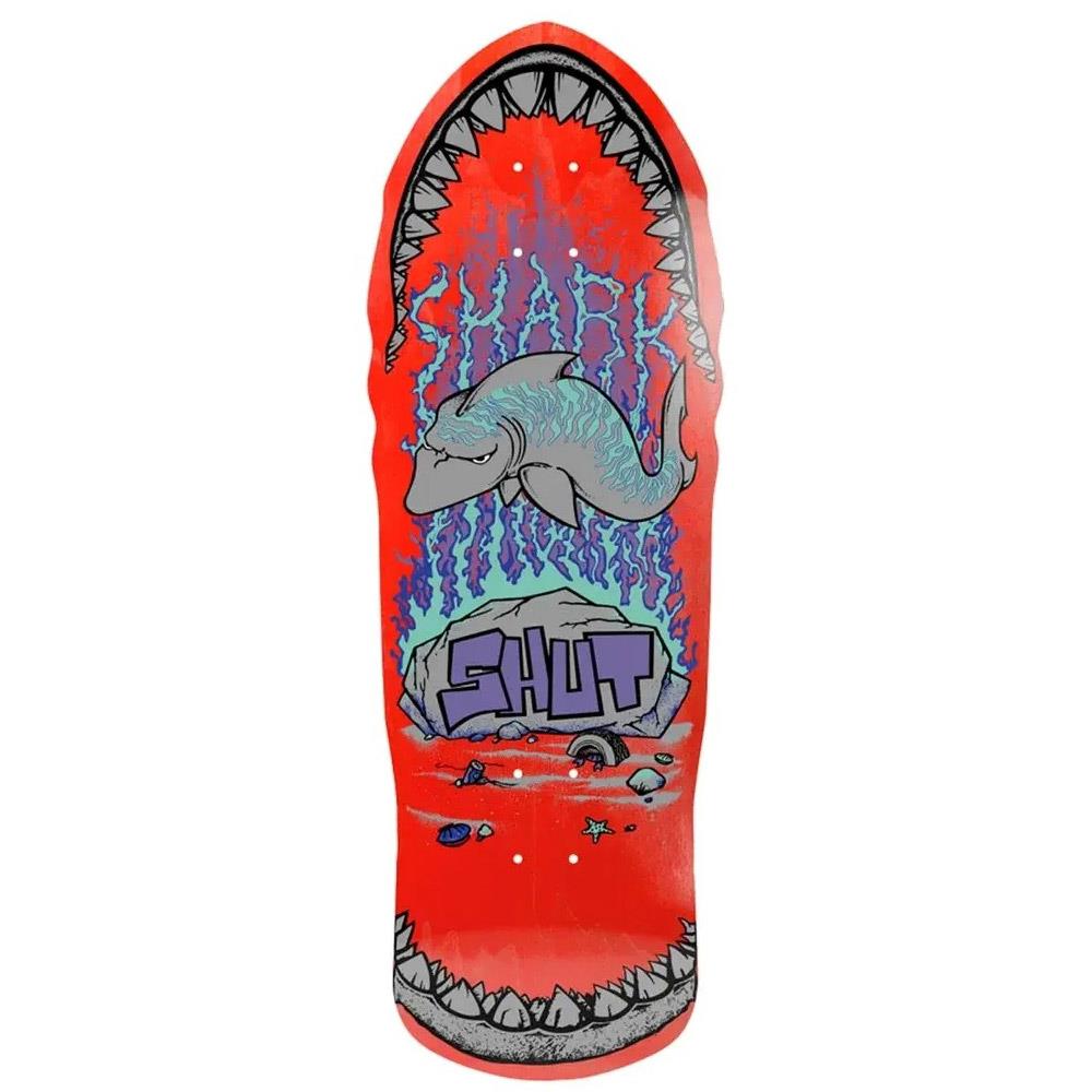 Heritage Shut 86 Shark EX7 Skateboard Deck Red 10.375"