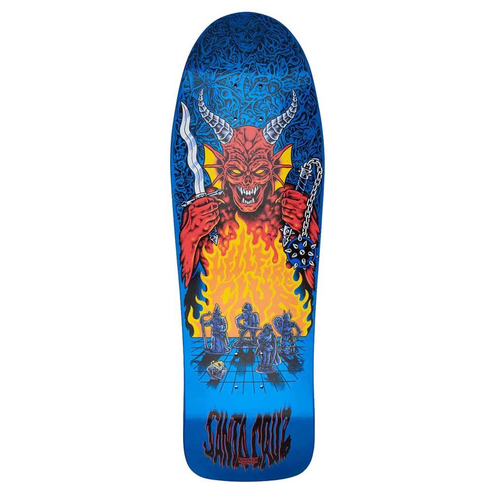 Santa Cruz X Stranger Things Knox Hellfire Skateboard Deck Blue 10"