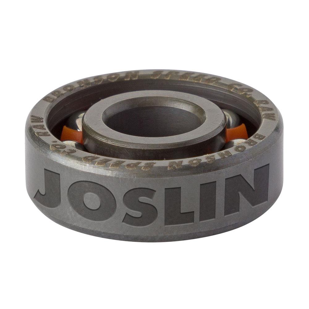 Bronson Speed Co. Skateboard Bearings Chris Joslin Pro 6-Ball Raw Silver Orange