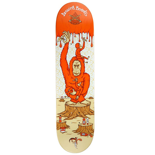 Drawing Boards Orangutan Skateboard Deck 8"