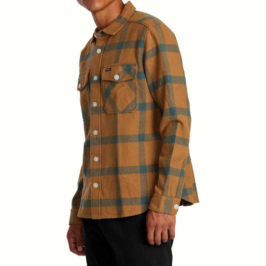 RVCA VA CPO Long Sleeve Shirt Camel Medium