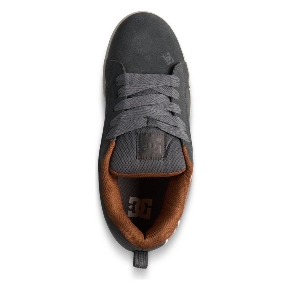 DC Shoe Co Court Graffik Skate Shoes Grey Gum