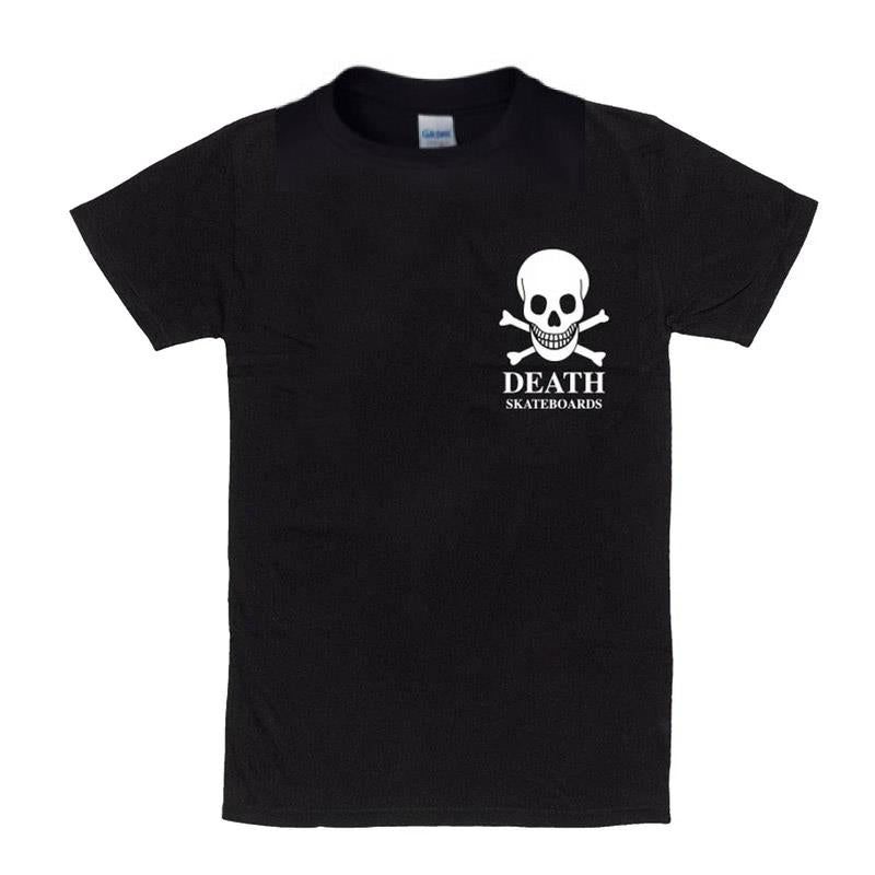 Death Skateboards OG Big Skull Back print T-Shirt Black White