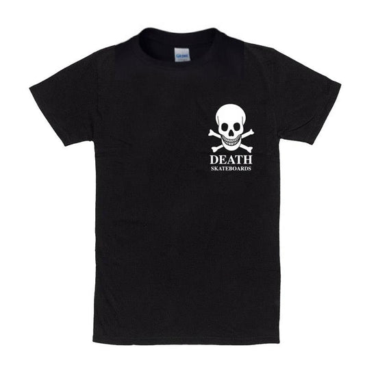 Death Skateboards OG Big Skull Back print T-Shirt Black White