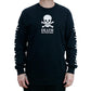 Death Skateboards Long Sleeve T Shirt OG Skull Black White Print