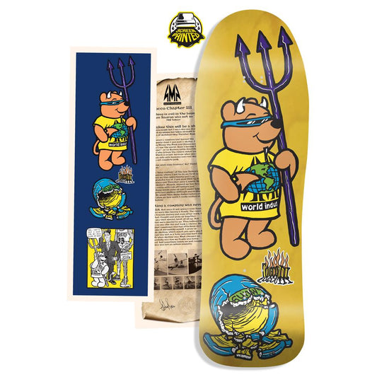 World Industries 1 Of 160 LTD Edition Signed Certificate Steve Rocco III Screen Printed Deck Multi 9.75''