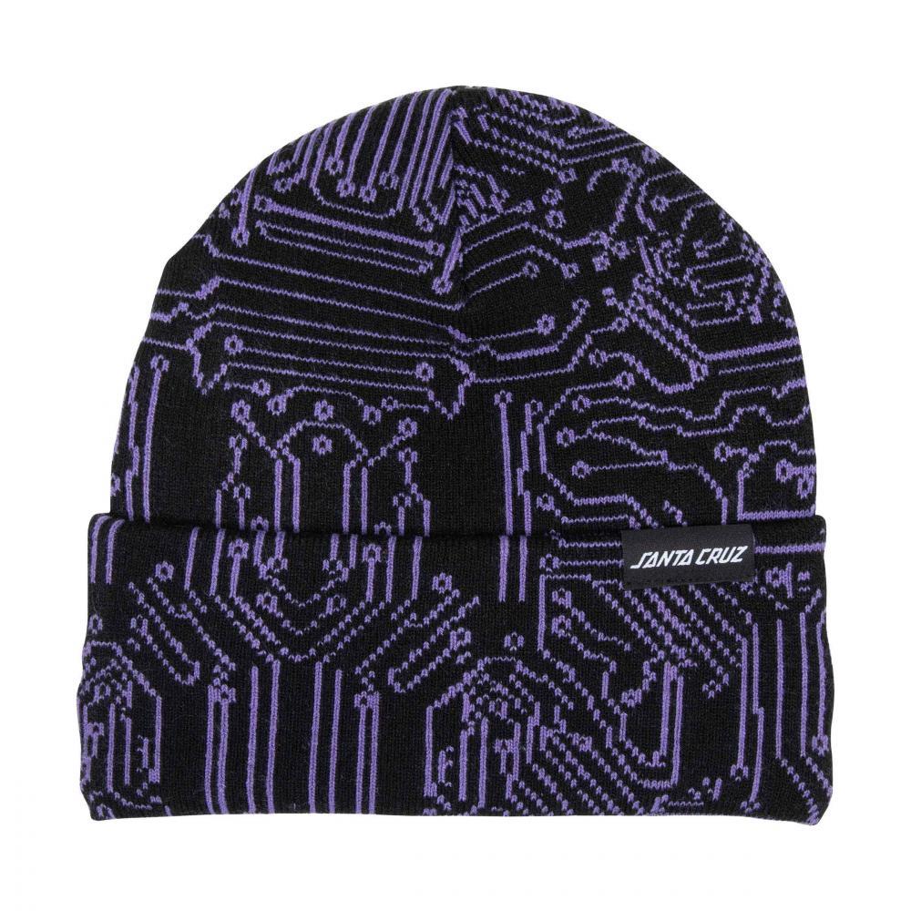Santa Cruz Skateboards Circuit Beanie Black Purple Haze One Size Adult