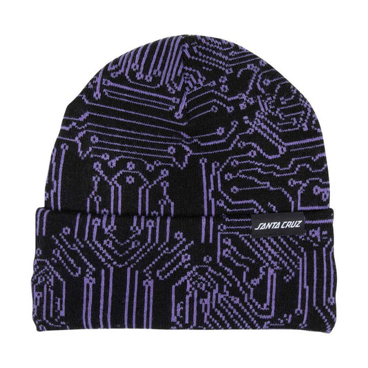 Santa Cruz Skateboards Circuit Beanie Black Purple Haze One Size Adult