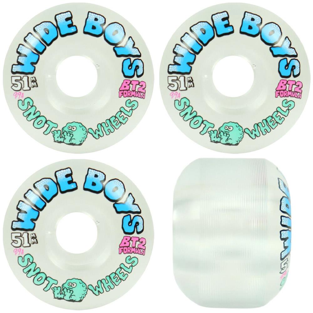 Snot Wheels Wide Boys Clear Skateboard Wheels 51mm 99a