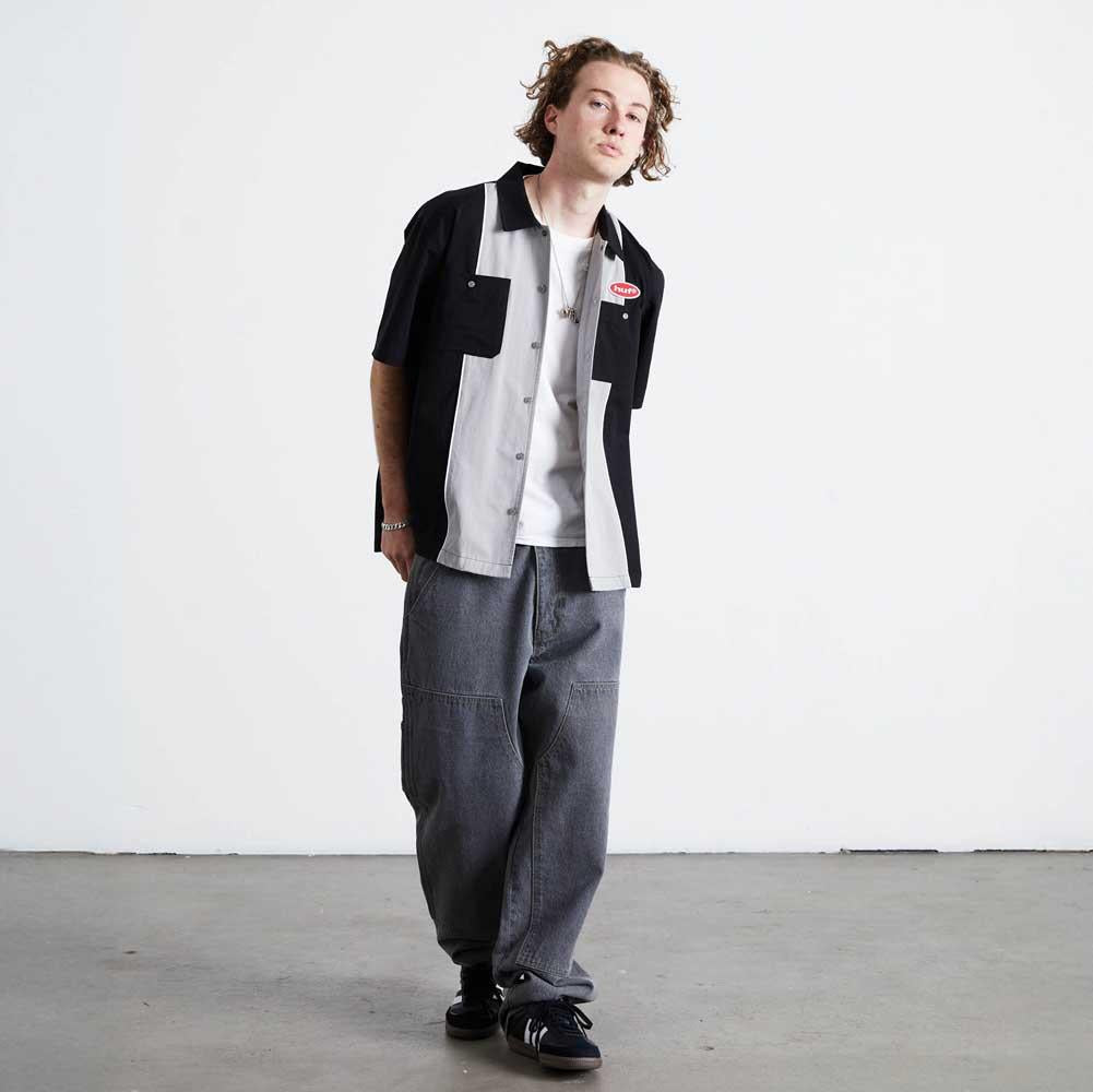 Huf Kinda Loose Double Knees Pants Frost Gray