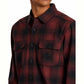 RVCA Dayshift Flannel Shirt Red Earth