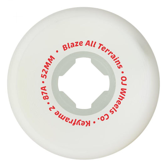 OJ Wheels Keyframe 2 Soft Skateboard Wheels White 87a 54mm