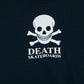 Death Skateboards T-Shirt OG Skull Backprint Black White Print