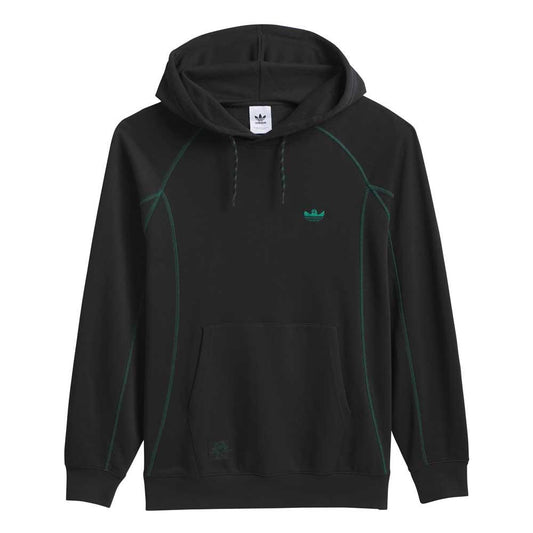 Adidas Skateboarding Shmoofoil Featherweight Hooded Sweatshirt Black Dark Green