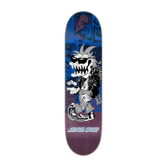 Santa Cruz Team Skateboard Deck Check Gremlin FeelBase Purple Blue 7.75"