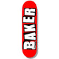 Baker Brand Logo White Skateboard Deck 8"