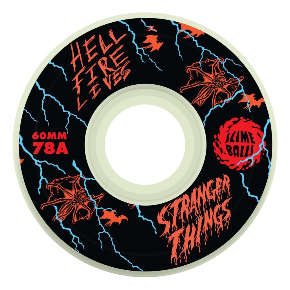 Slimeballs X Stranger Things Meek Slasher Skateboard Wheels White 78A 60mm