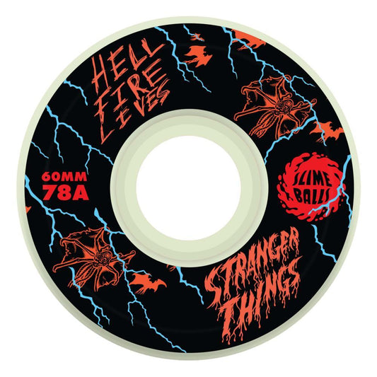 Slimeballs X Stranger Things Meek Slasher Skateboard Wheels White 78A 60mm