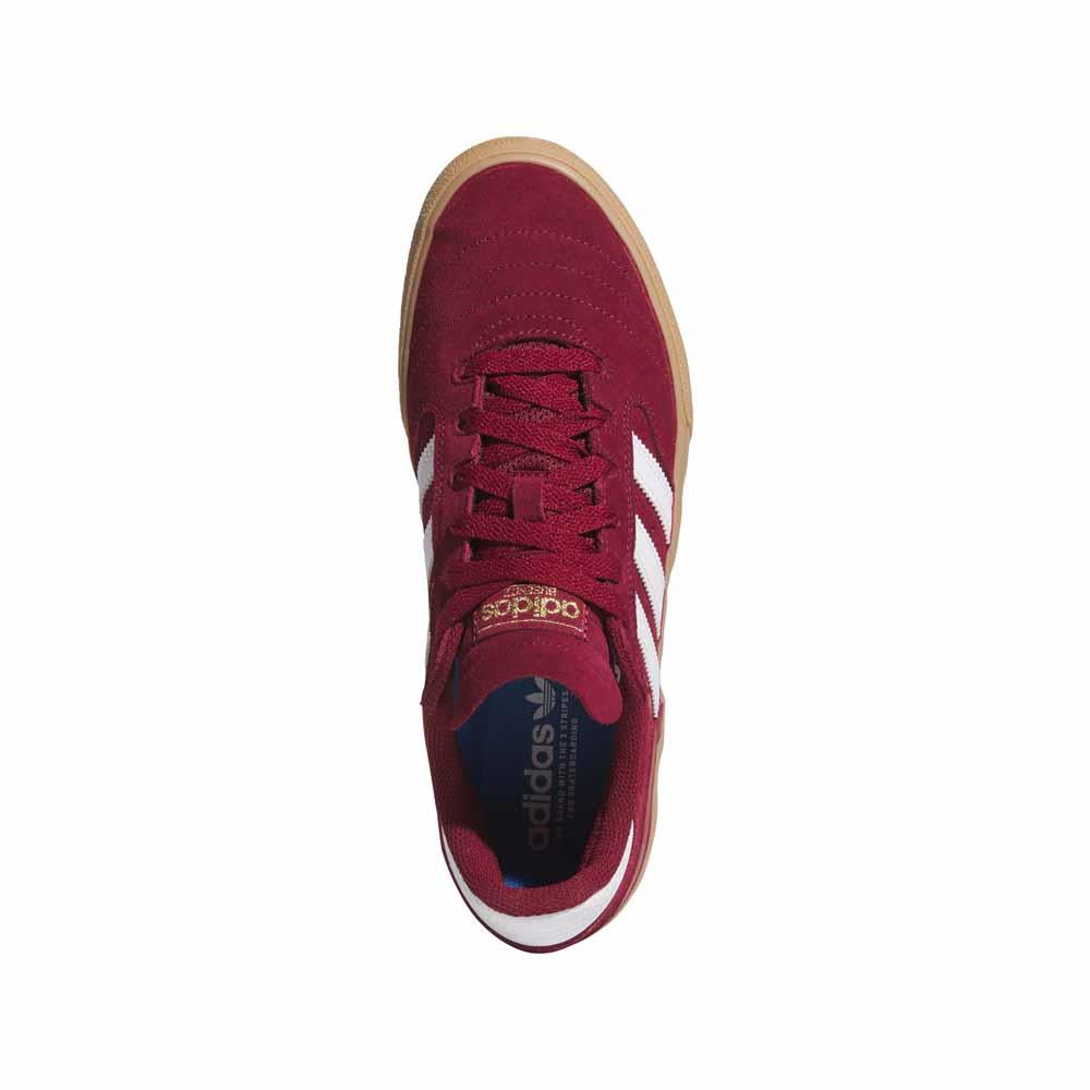 Adidas Skateboarding Busenitz Vulc II Collegegiate Burgundy Cloud White Gold Metalic Skate Shoes