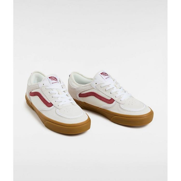 Vans Skate Rowley White Red Gum Skate Shoes