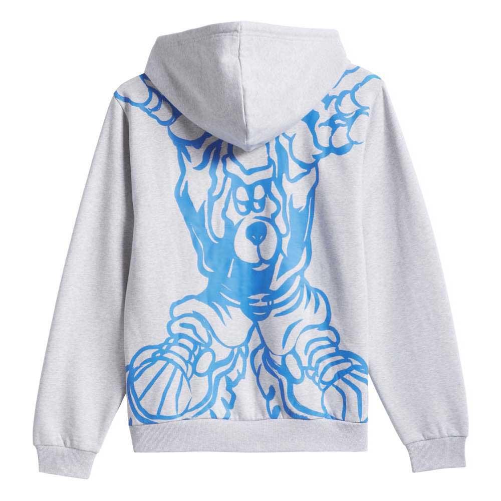 Adidas Skateboarding Kogan Zip Up Hooded Sweatshirt Light Grey Heather Blue