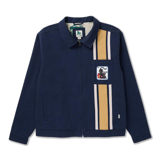RVCA Panther Team Twill Jacket Garage Blue