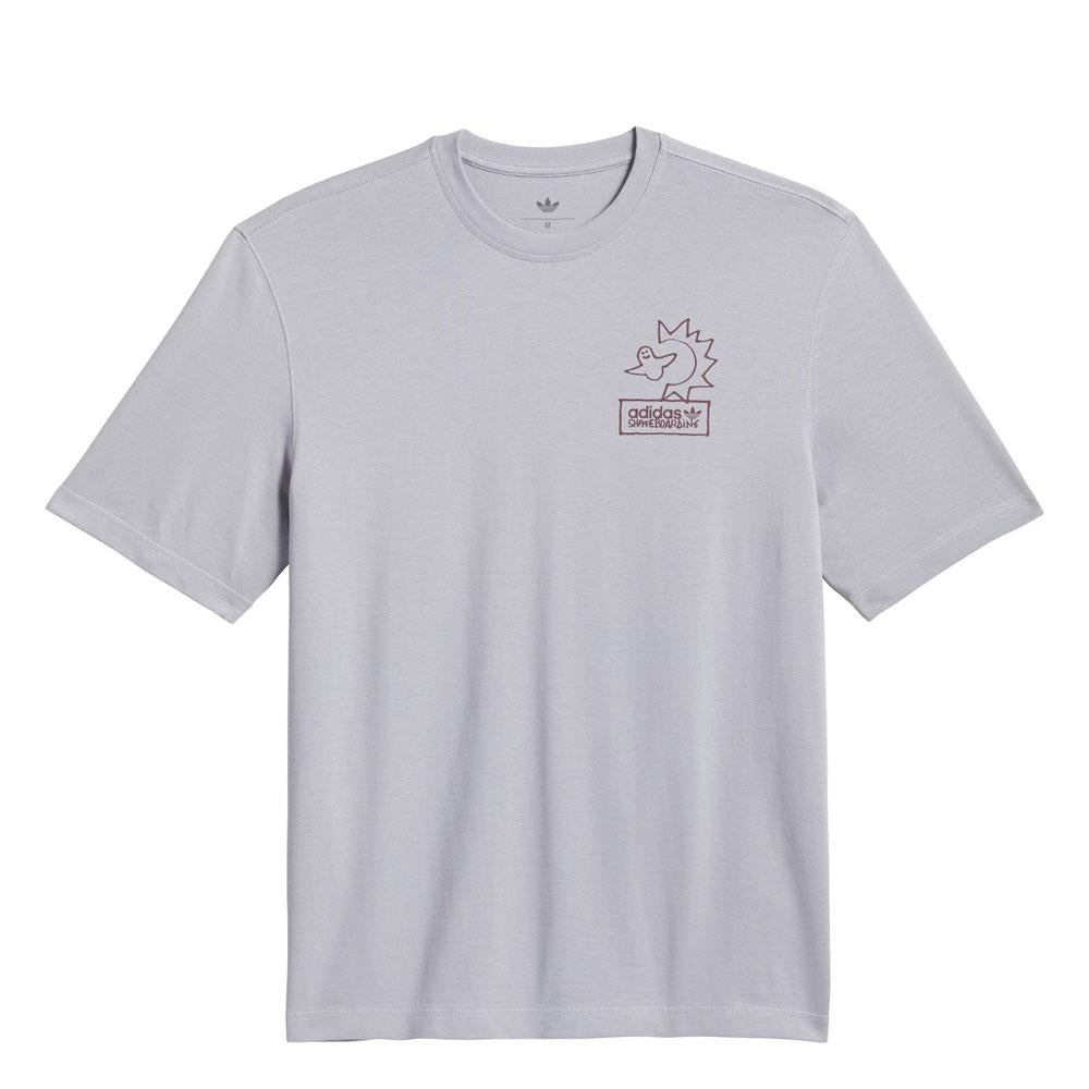 Adidas Skateboarding Gonz Not Amused T-Shirt Halo Silver Shadow Red