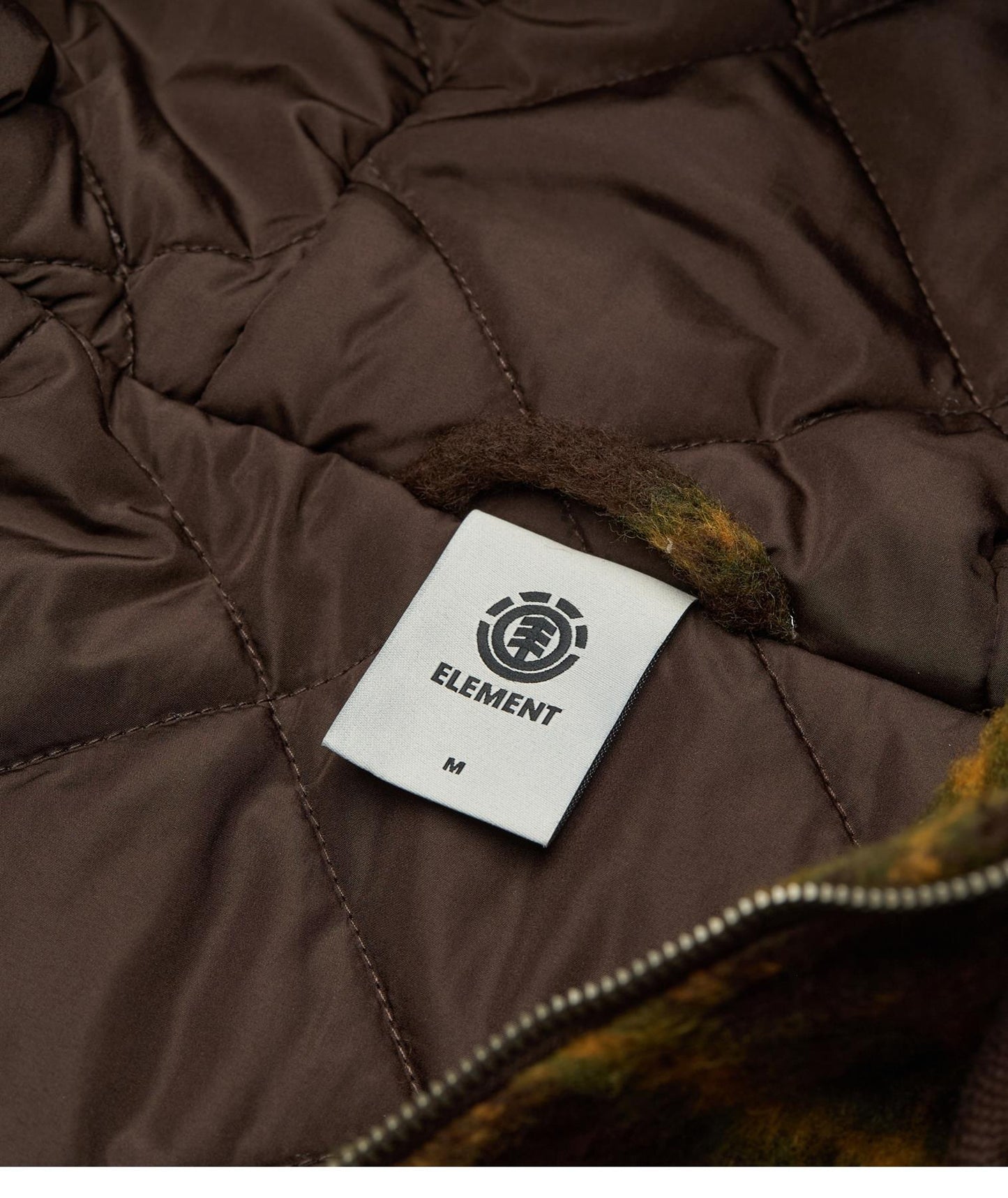 Element Dulcey Fuzzy Check Hooded Bomber Jacket Brushed Plaid Mole