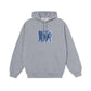 Polar Skateboards Dave Hooded Sweatshirt Cut Outs Heather Grey