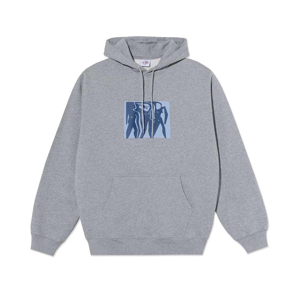 Polar Skateboards Dave Hooded Sweatshirt Cut Outs Heather Grey
