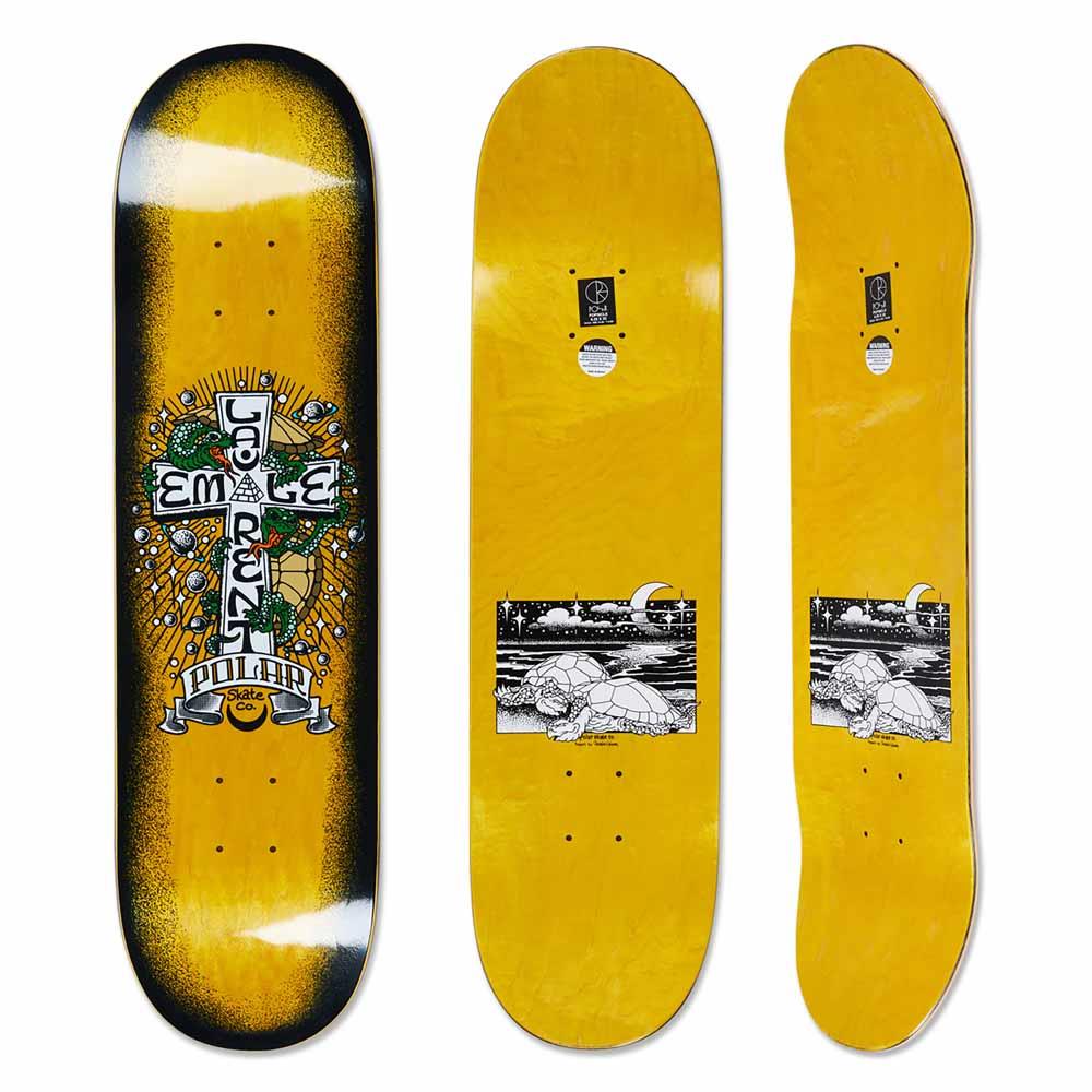 Polar Skateboards Emile Laurent Turtle Town Skateboard Deck 8.5" Short