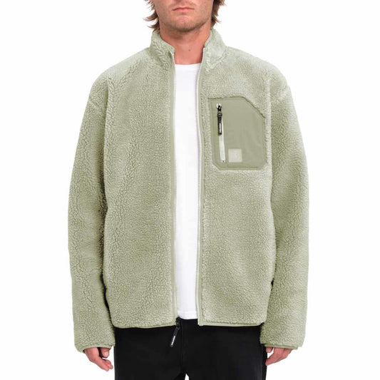 Volcom Muzzar Fuzzar Zip Fleece Green Tea