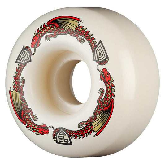 Powell Peralta Dragon Formula Skateboard Wheels 52mm x 31mm 93A V1 Off White Red