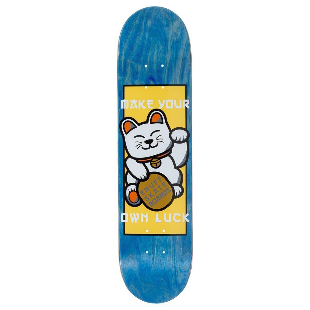 Enuff Designer Skateboard Deck Lucky Cat Blue 7.75"