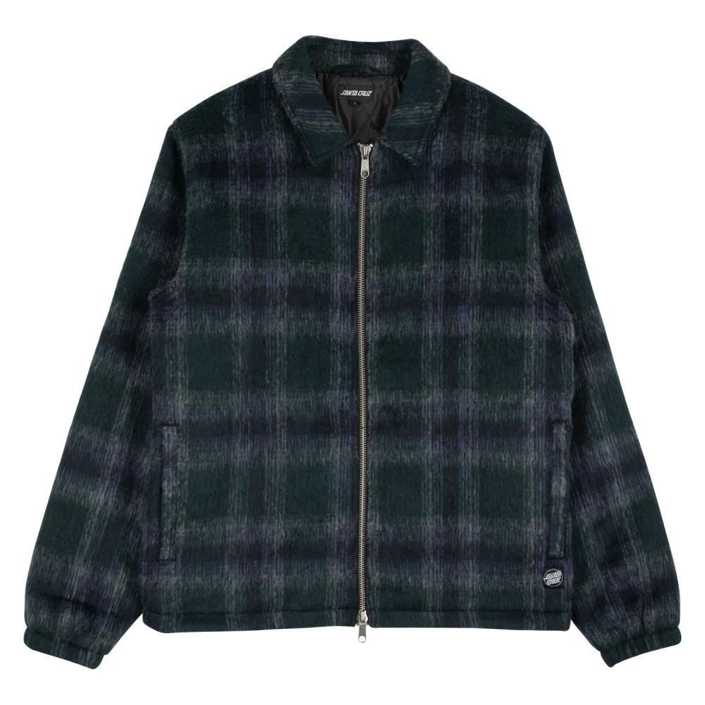 Santa Cruz Jacket Hideout Navy Blue Grey Checkered